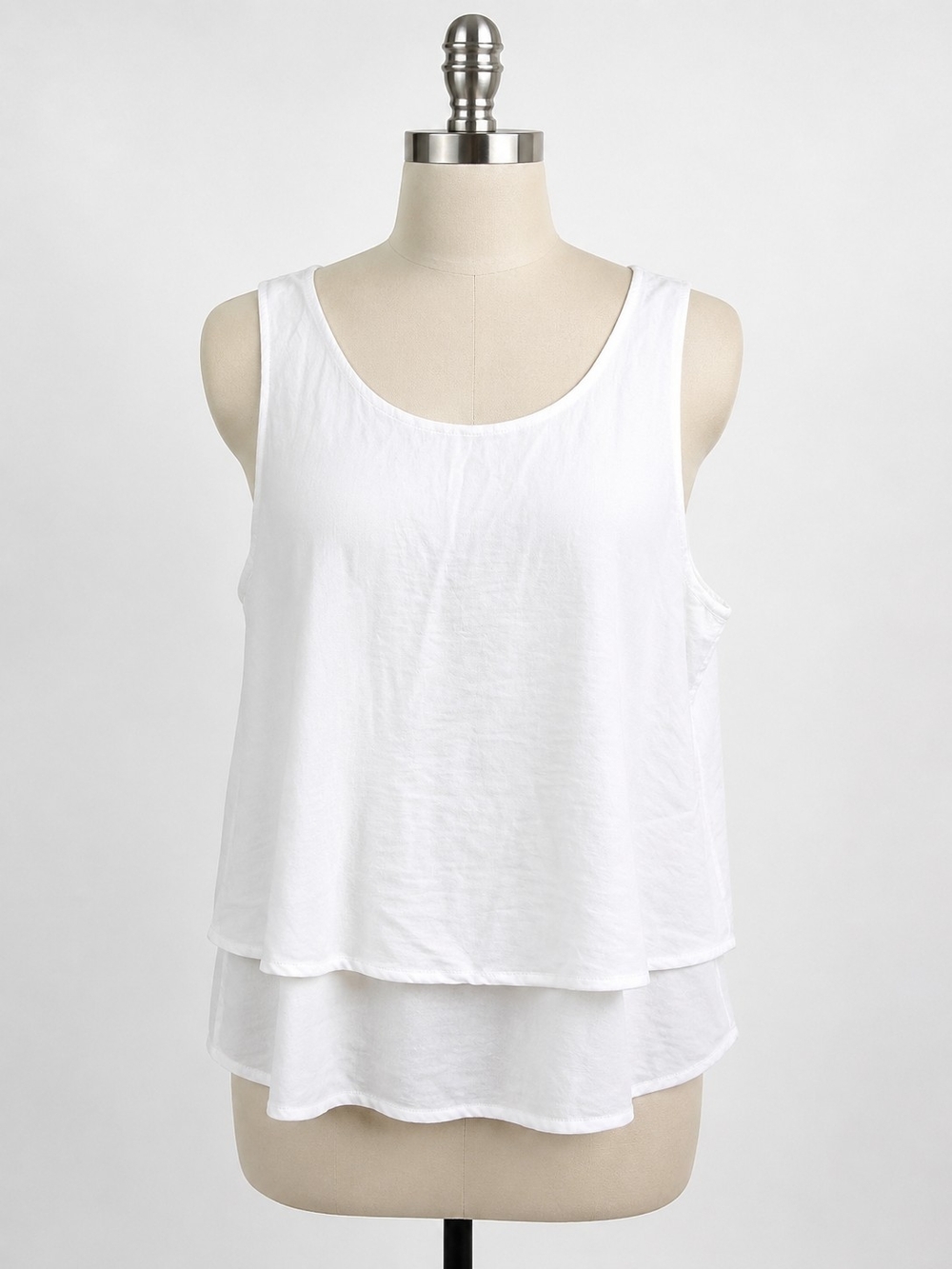 Monteau White Double-Layer Scoop Tank